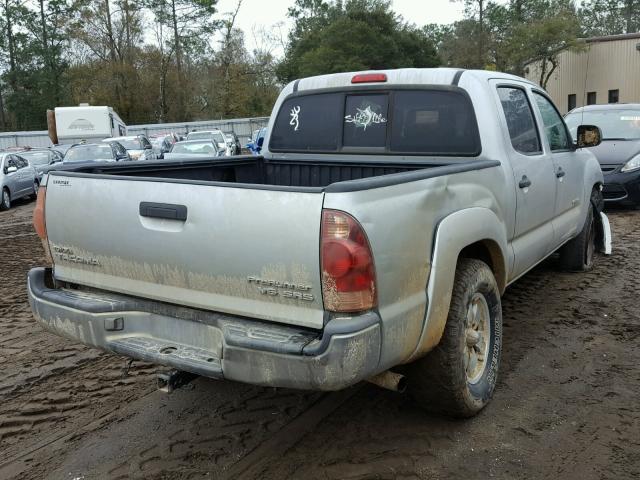 3TMJU62N05M008088 - 2005 TOYOTA TACOMA DOU SILVER photo 4