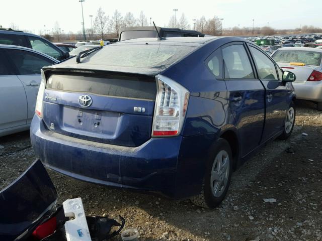 JTDKN3DU3B1440638 - 2011 TOYOTA PRIUS BLUE photo 4