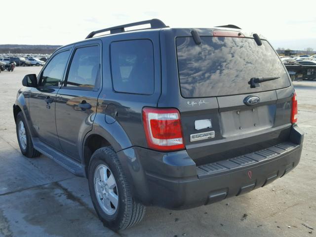 1FMCU03Z58KE30355 - 2008 FORD ESCAPE XLT BLACK photo 3