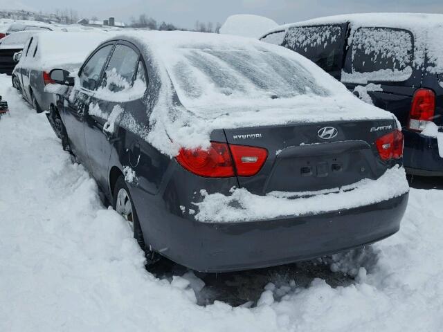 KMHDU45D47U031257 - 2007 HYUNDAI ELANTRA GL GRAY photo 3