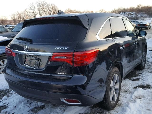 5FRYD4H26GB012216 - 2016 ACURA MDX BLACK photo 4