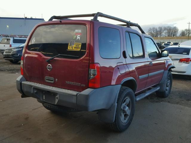 5N1ED28Y02C509163 - 2002 NISSAN XTERRA XE MAROON photo 4