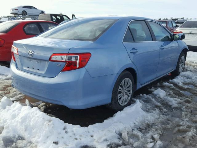 4T4BF1FK5CR232839 - 2012 TOYOTA CAMRY BASE BLUE photo 4