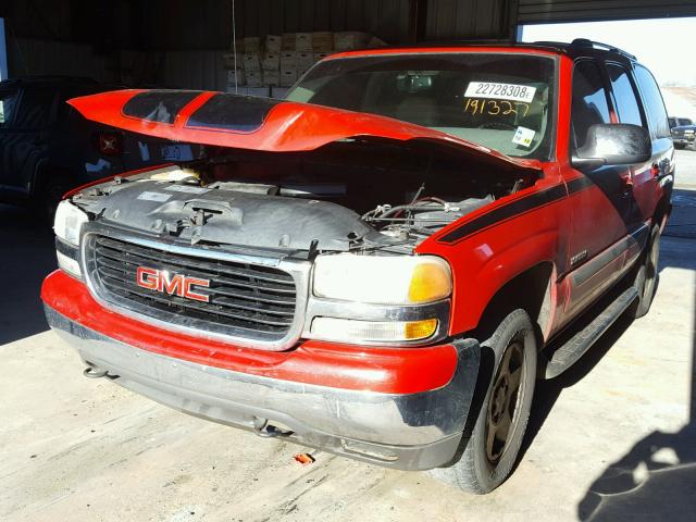 1GKEC13Z82R191327 - 2002 GMC YUKON RED photo 2