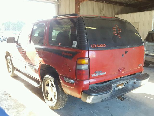 1GKEC13Z82R191327 - 2002 GMC YUKON RED photo 3