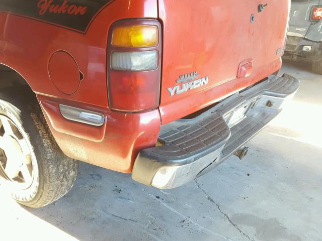 1GKEC13Z82R191327 - 2002 GMC YUKON RED photo 9