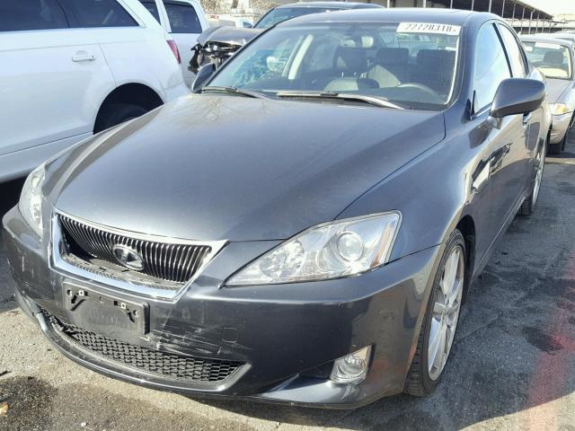 JTHBK262572038697 - 2007 LEXUS IS 250 CHARCOAL photo 2