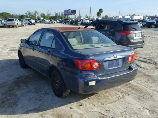 1NXBR32E13Z032991 - 2003 TOYOTA COROLLA CE BLUE photo 3