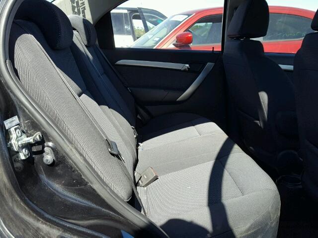 KL1TD5DEXAB092445 - 2010 CHEVROLET AVEO LS BLACK photo 6