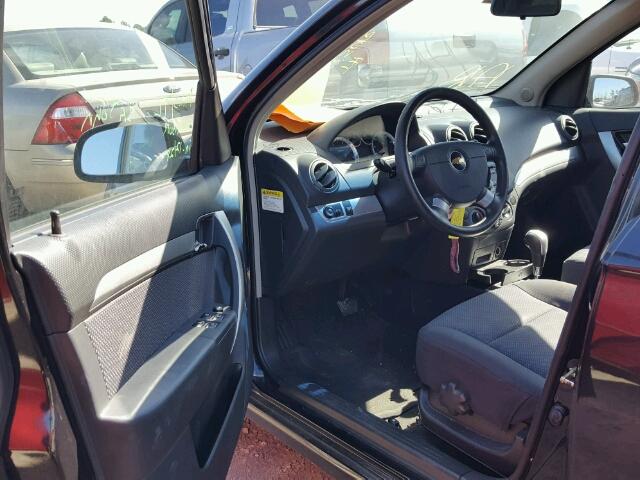 KL1TD5DEXAB092445 - 2010 CHEVROLET AVEO LS BLACK photo 9