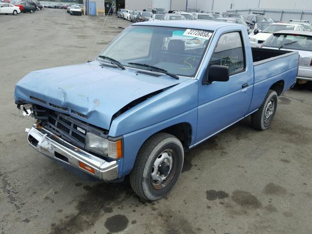 1N6ND11S4KC386615 - 1989 NISSAN D21 SHORT BLUE photo 2