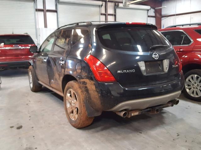 JN8AZ08W85W417118 - 2005 NISSAN MURANO SL BLUE photo 3