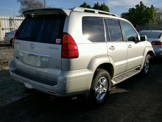 JTJBT20X650078330 - 2005 LEXUS GX 470 SILVER photo 4