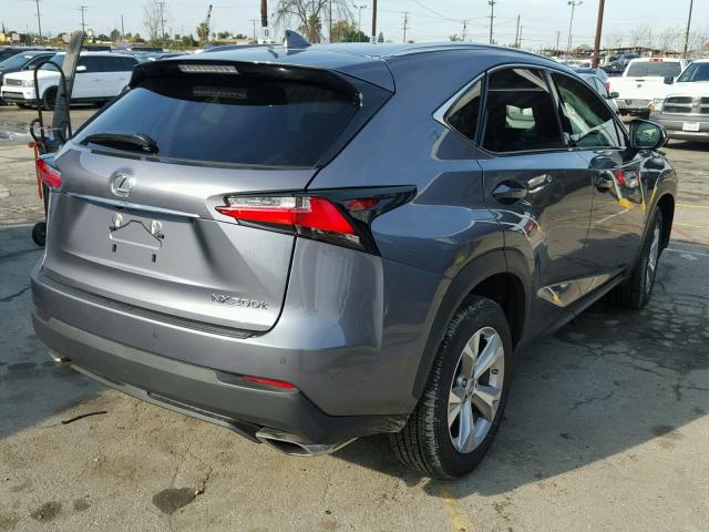 JTJYARBZ8H2065112 - 2017 LEXUS NX 200T GRAY photo 4