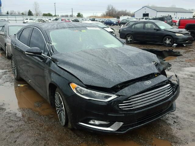 3FA6P0HD4HR394780 - 2017 FORD FUSION SE BLACK photo 1