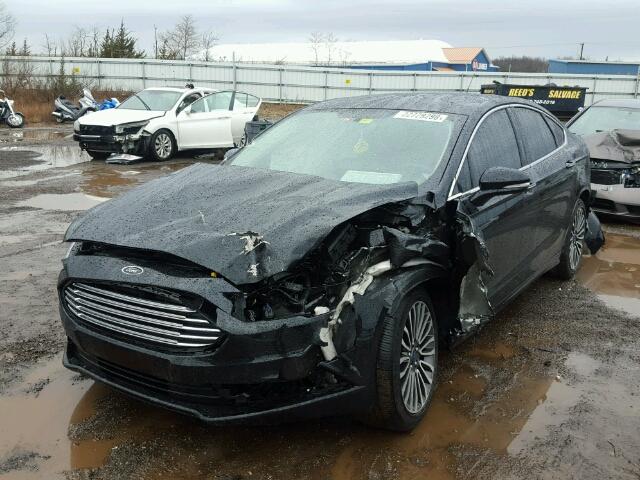 3FA6P0HD4HR394780 - 2017 FORD FUSION SE BLACK photo 2