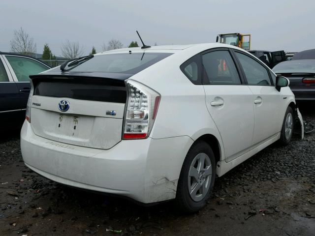 JTDKN3DU8A0071991 - 2010 TOYOTA PRIUS WHITE photo 4