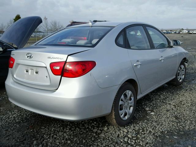 KMHDU46D59U784006 - 2009 HYUNDAI ELANTRA GL SILVER photo 4