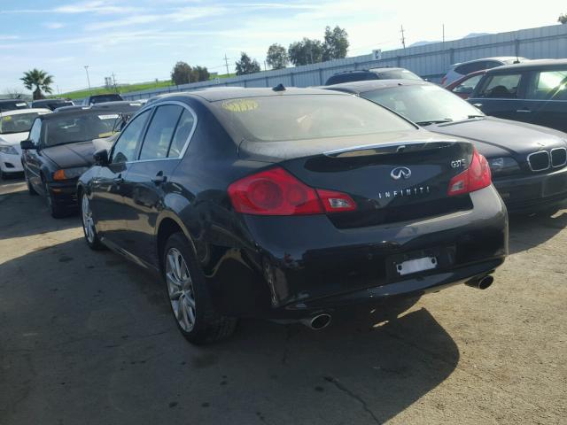 JN1CV6AP5AM405121 - 2010 INFINITI G37 BASE BLACK photo 3