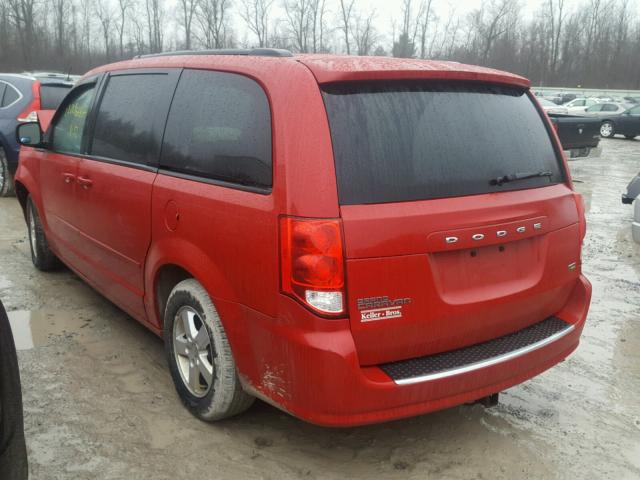 2C4RDGCG2CR358546 - 2012 DODGE GRAND CARA RED photo 3