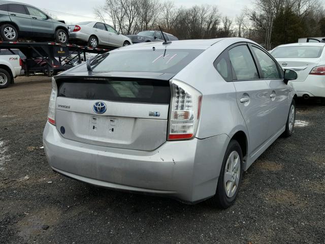 JTDKN3DU6A0035166 - 2010 TOYOTA PRIUS SILVER photo 4