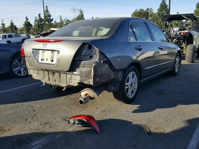 1HGCM56717A169131 - 2007 HONDA ACCORD EX GRAY photo 4