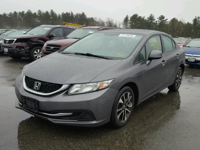 2HGFB2F80DH521705 - 2013 HONDA CIVIC EX ნაცრისფერი ფოტო 2