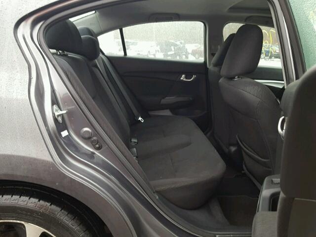 2HGFB2F80DH521705 - 2013 HONDA CIVIC EX ნაცრისფერი ფოტო 6