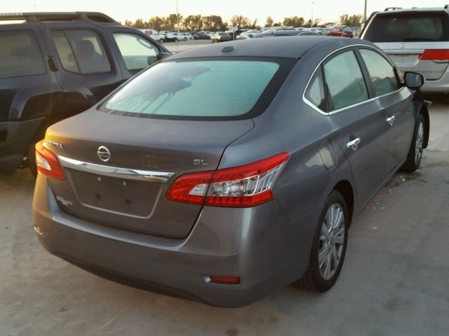 3N1AB7AP4FY321785 - 2015 NISSAN SENTRA S GRAY photo 4