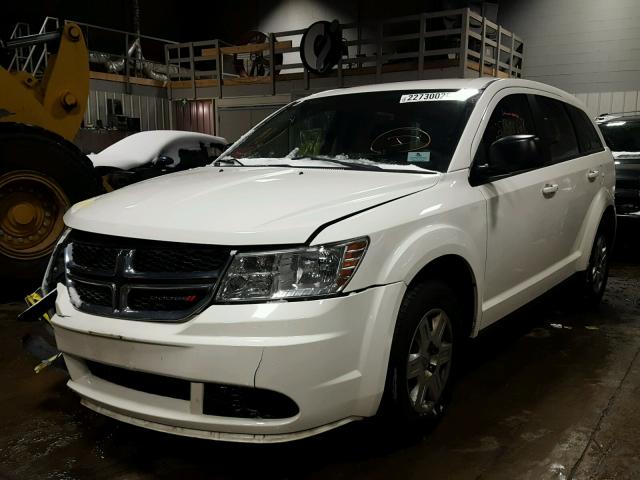 3C4PDCAB2CT265241 - 2012 DODGE JOURNEY SE WHITE photo 2