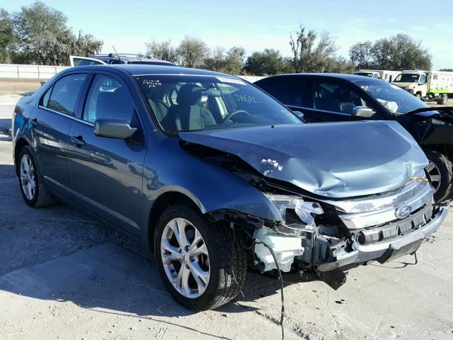 3FAHP0HA8CR128315 - 2012 FORD FUSION SE BLUE photo 1