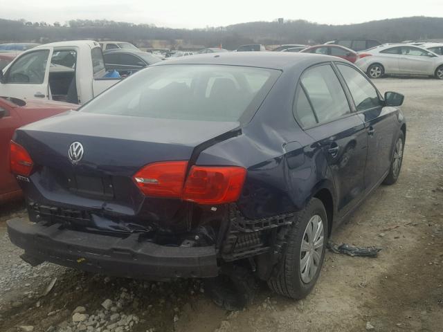 3VW2K7AJ5BM400538 - 2011 VOLKSWAGEN JETTA BASE ლურჯი ფოტო 3