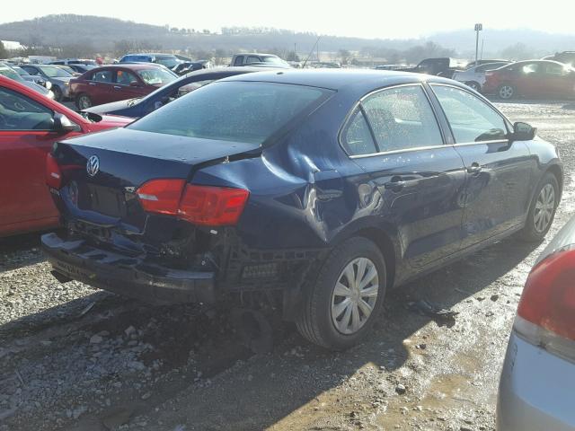 3VW2K7AJ5BM400538 - 2011 VOLKSWAGEN JETTA BASE ლურჯი ფოტო 4
