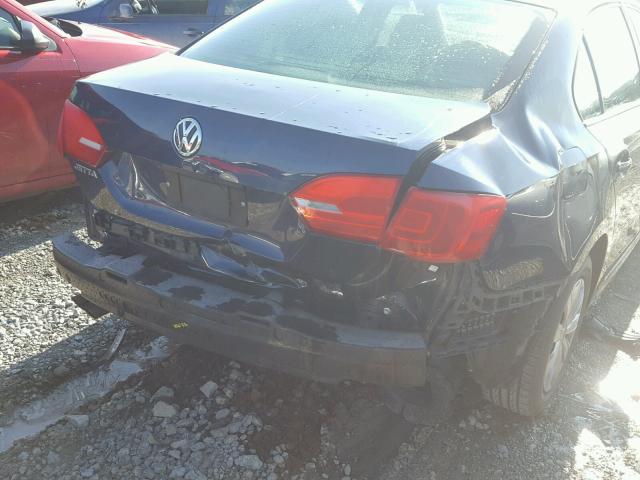 3VW2K7AJ5BM400538 - 2011 VOLKSWAGEN JETTA BASE ლურჯი ფოტო 9