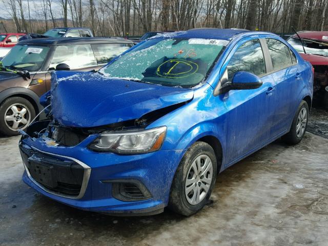 1G1JB5SH3H4114442 - 2017 CHEVROLET SONIC LS BLUE photo 2