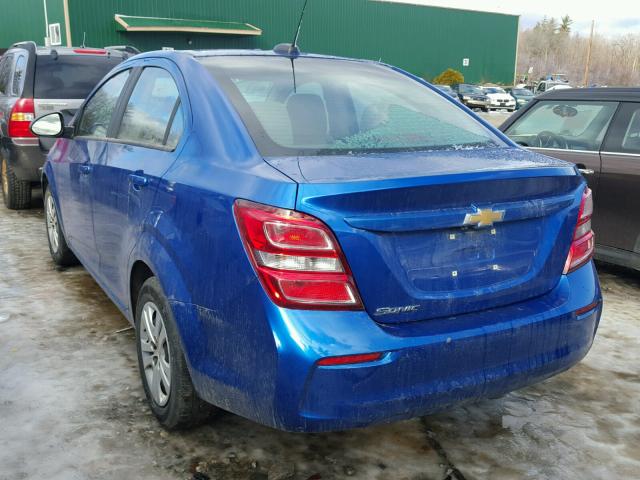 1G1JB5SH3H4114442 - 2017 CHEVROLET SONIC LS BLUE photo 3