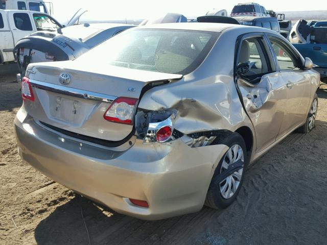 5YFBU4EE0DP186109 - 2013 TOYOTA COROLLA BA BEIGE photo 4