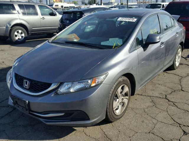 19XFB2F59DE290691 - 2013 HONDA CIVIC LX GRAY photo 2