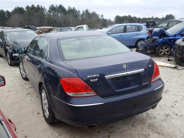 JH4KB16618C002188 - 2008 ACURA RL BLUE photo 3