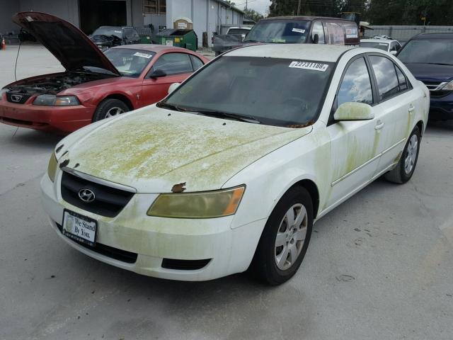 5NPET46C78H344574 - 2008 HYUNDAI SONATA GLS WHITE photo 2