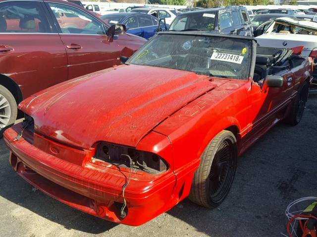 1FACP45EXLF211802 - 1990 FORD MUSTANG GT RED photo 2