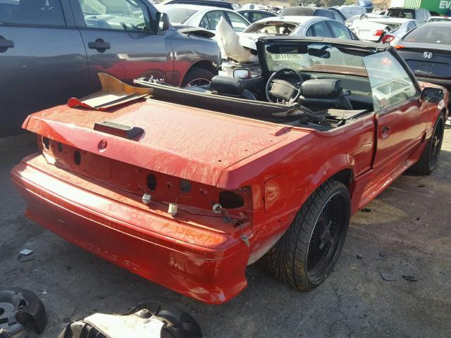 1FACP45EXLF211802 - 1990 FORD MUSTANG GT RED photo 4
