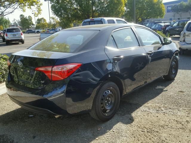 5YFBURHE7HP714551 - 2017 TOYOTA COROLLA L BLUE photo 4