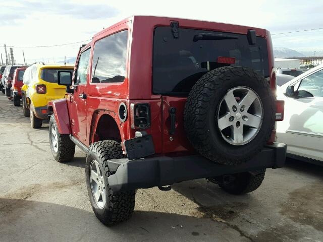 1C4HJWCG5CL165153 - 2012 JEEP WRANGLER R BURGUNDY photo 3