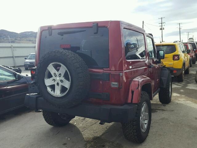 1C4HJWCG5CL165153 - 2012 JEEP WRANGLER R BURGUNDY photo 4