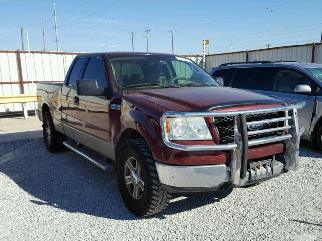 1FTRX12W75NB25291 - 2005 FORD F150 MAROON photo 1