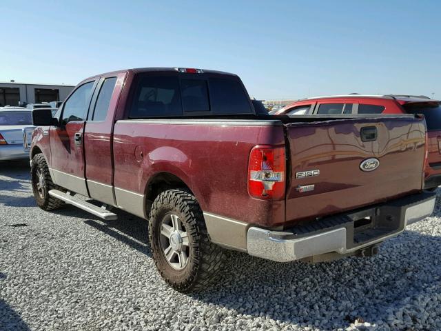 1FTRX12W75NB25291 - 2005 FORD F150 MAROON photo 3