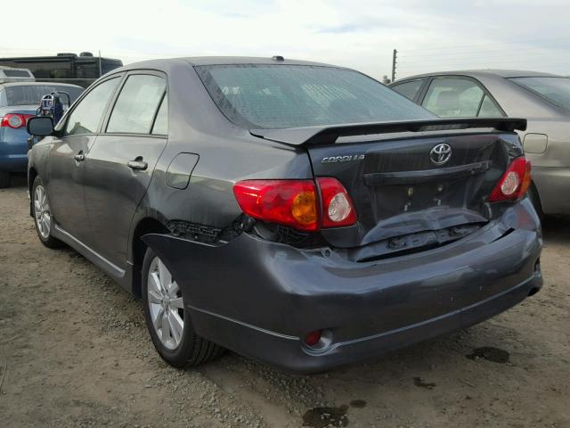 1NXBU4EE5AZ326035 - 2010 TOYOTA COROLLA BA GRAY photo 3