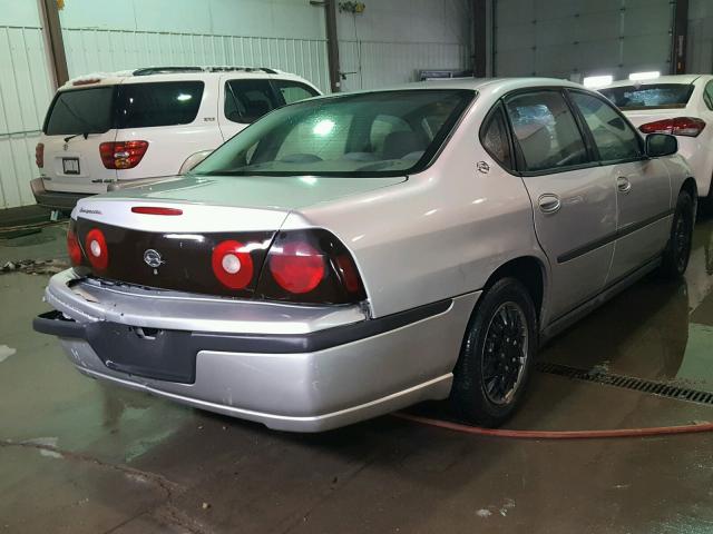 2G1WF52EX49354921 - 2004 CHEVROLET IMPALA SILVER photo 4