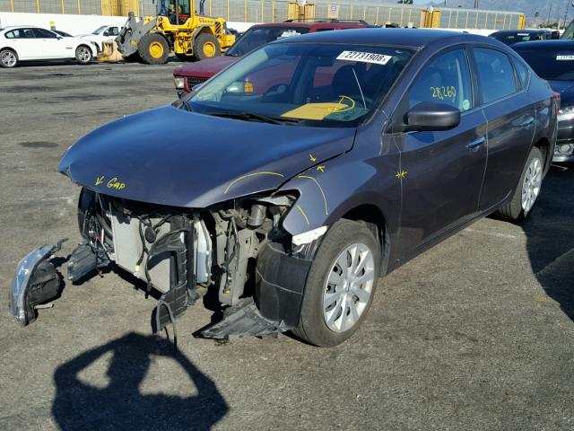 3N1AB7AP8FY347001 - 2015 NISSAN SENTRA S GRAY photo 2